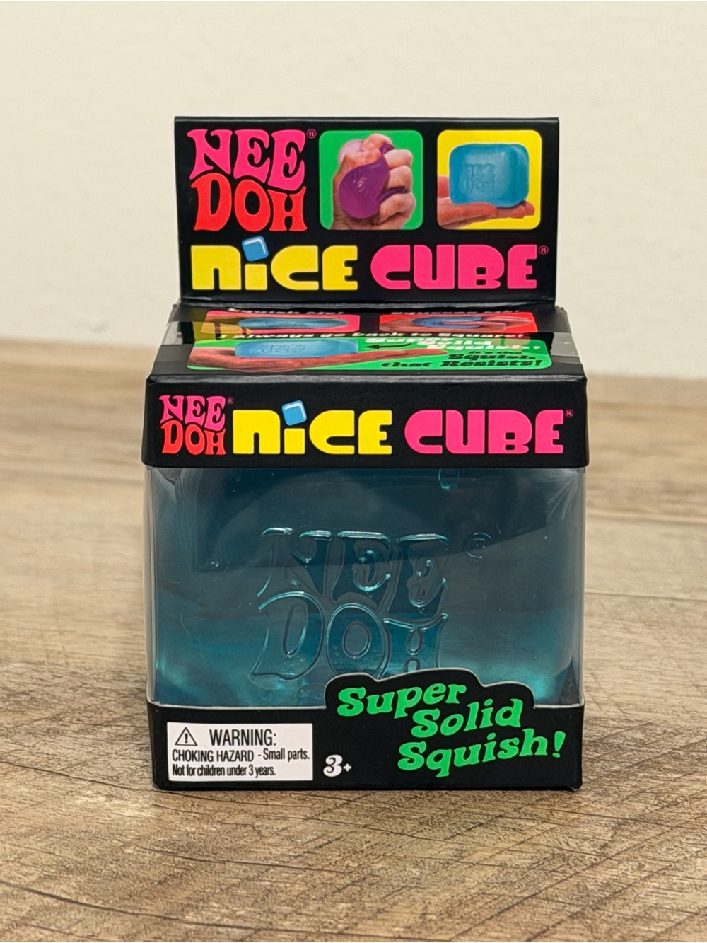 NWT NeeDoh Schylling Blue Nice Cube 2.25” Viral Suiqhsy Satisfying Fidget Toy